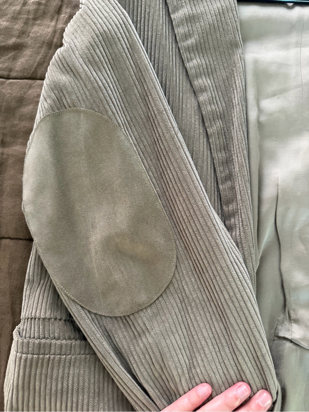 DONNI. Mushroom Corduroy Blazer Medium - Picture 5 of 5